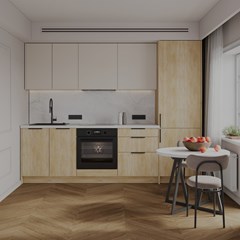 Kitchen Set With Hood - Oak & Cashmere