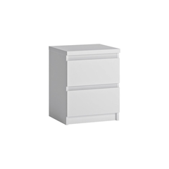 Bedside Cabinet 2 Shelves – Alpine White