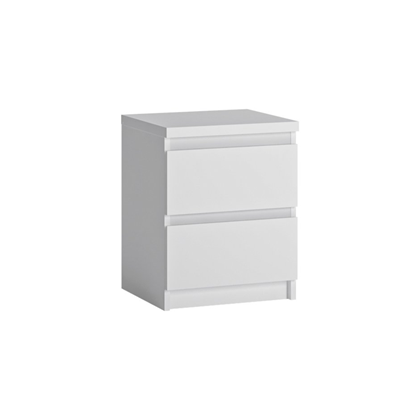 Bedside Cabinet 2 Shelves – Alpine White
