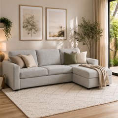 Sofa 3-Seater with CHL Right - Light Grey