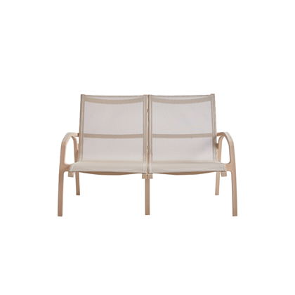 Outdoor 2-Seater Chair – Taupe