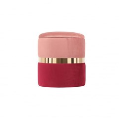Storage Pouf Ottoman 2 Tone Velvet