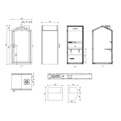 Beach Hut Style Office Booth - Beige