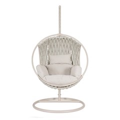 Hang Armchair With Cushion - Beige & Light Grey