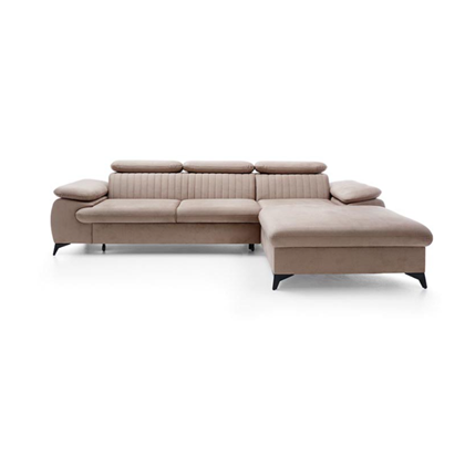 Corner Sofa Bed with Chaise Right 280cm – Beige