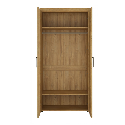 2 Door Wardrobe – PVC Oak Grandson