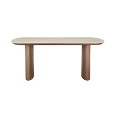 Dining Table 1850 x 895 x 750mm - Walnut & Travertine