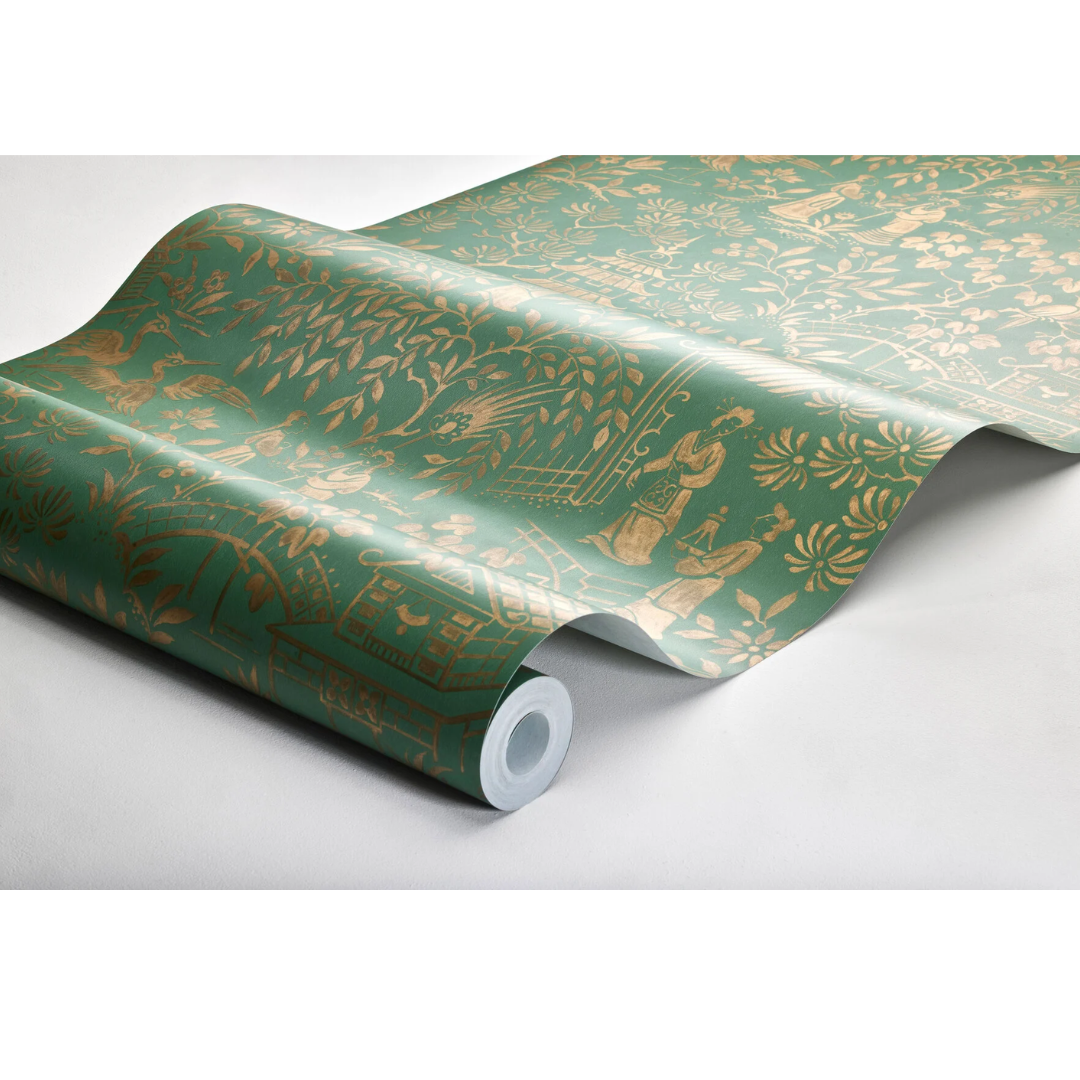 Wallpaper Green Jade Oriental Garden