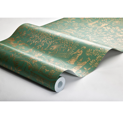 Wallpaper Green Jade Oriental Garden