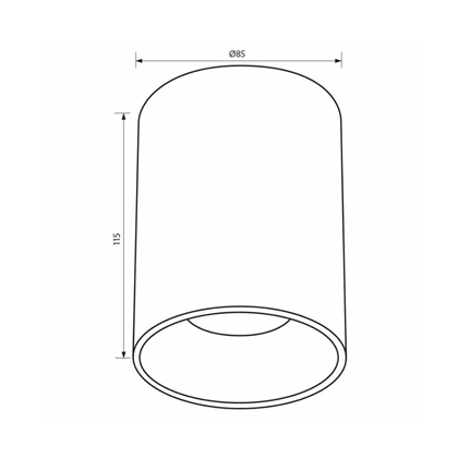 Surface Mounting Downlight GU10 230V