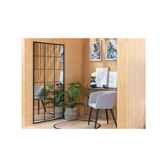 Black Window Mirror 180x90cm