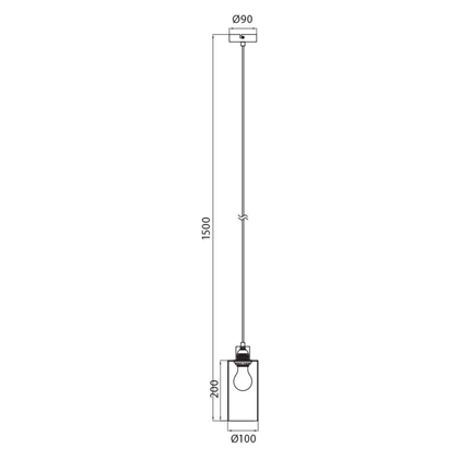 Suspension – Smoked Glass & Black