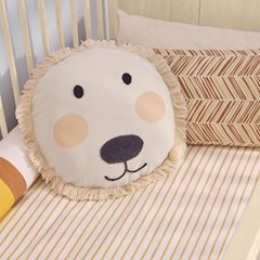 Lion Cushion Cover in Beige 45 cm