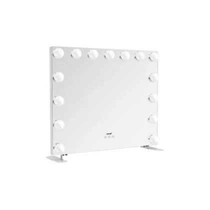 15 Bulbs LED Makeup Mirror with Adjustable Brightness & 3 Color Mode 800x600mm with legs