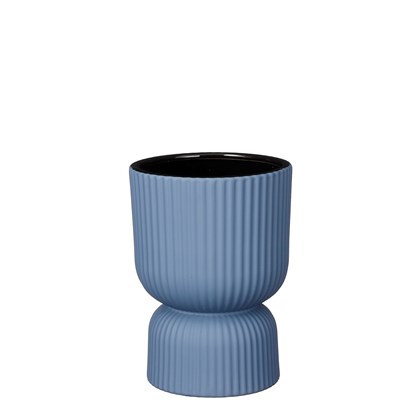 Blue Round Pot 20x15cm