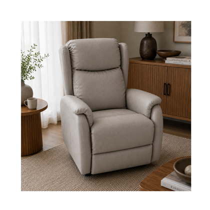 160 Wide-Angle Manual Power Lift Recliner– Light Grey