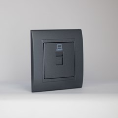 1 Gang Ethernet Outlet Grey Matte Series