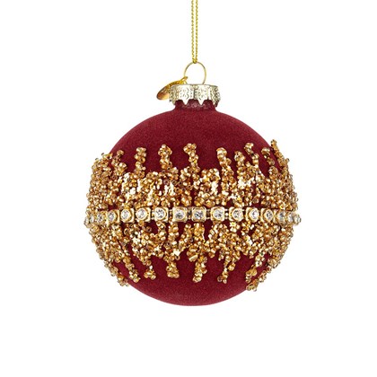 Luxury Dark Red Glass Ball 8cm