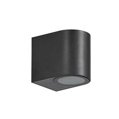 Black Plastic Wall Light - One Way - GU10 5W