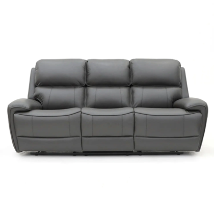 Manual Motion Recliner Sofa 3  Seater Grey