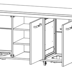 Outdoor Kitchen 180 With Stainless Steel Table Top