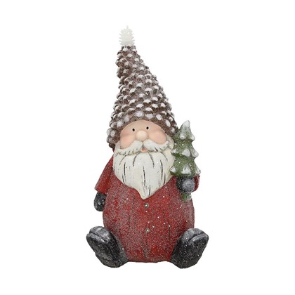 Grandfather Pine Cone H 46 cm LED Forest Magnesium Oxide Multicolor