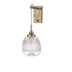 Wall Lamp-Clear Glass   Satin Gold