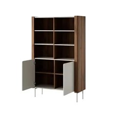 Bookshelf Cabinet – Walnut & Cashmere