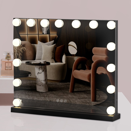 LED Makeup Mirror 60x50cm - Black