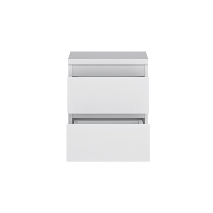 Bedside Cabinet 2 Shelves – Alpine White