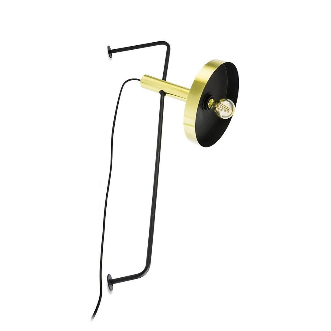 Whizz Wall Lamp 1Xe27 Gold Black