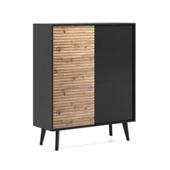 Sideboard Large 2 Doors – Black & Oak