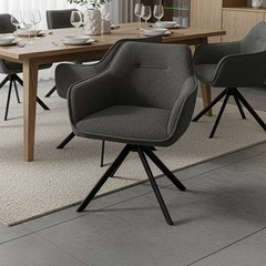 Teddy Chair Grey with Metal Legs