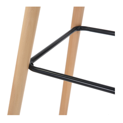 Bar Table White with Beech Wood Legs