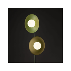 Slate Peapod Green Floor Lamp – Green & White