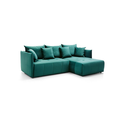 Corner Sofa Bed with Chaise Right 232cm – Green