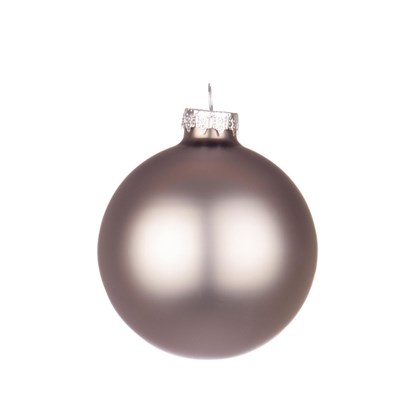 Matt Silver Bauble 8cm