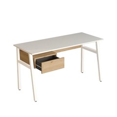 Study Desk With Drawers in White