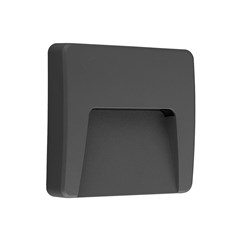 Dark Grey Plastic Wall Light - Down - 3W