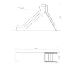 Classical slide with steel ladder