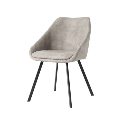 Dining Chair Microfiber Light Grey.