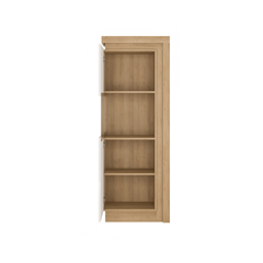 1D Vitrine Cabinet – Riviera Oak Light (Left Hand)
