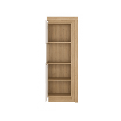 1D Vitrine Cabinet – Riviera Oak Light (Left Hand)