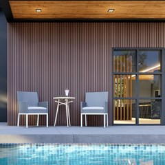 Exterior WPC Wall Panel - Rose Wood