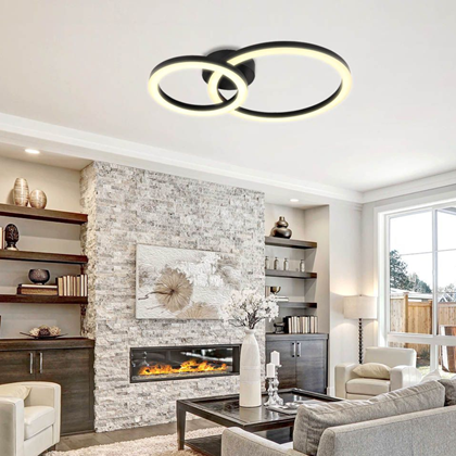 LED Ceiling Light ZION 18W Black 4000K