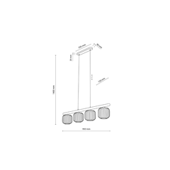 Salvia Brown Hanging Lamp 1xE14