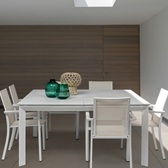Extendable Dining Table White 160X110/160