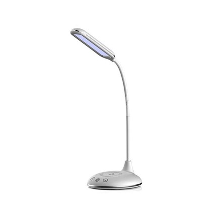 5W LED Table Lamp 3 in 1 Wireless Charger Round White Body