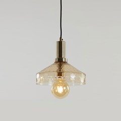 Hanging Lamp 25x24cm Glass Amber
