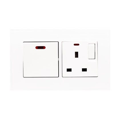 Cooker Unit 45A & 13A Socket With Temp Glass